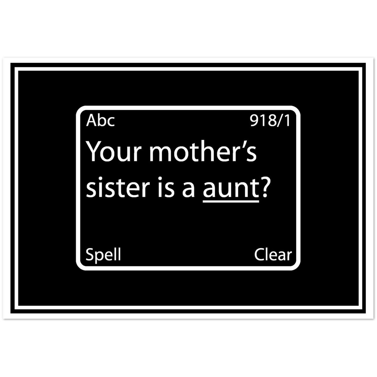 Mother's Sister is a Aunt | Pack of 10 Greeting Cards