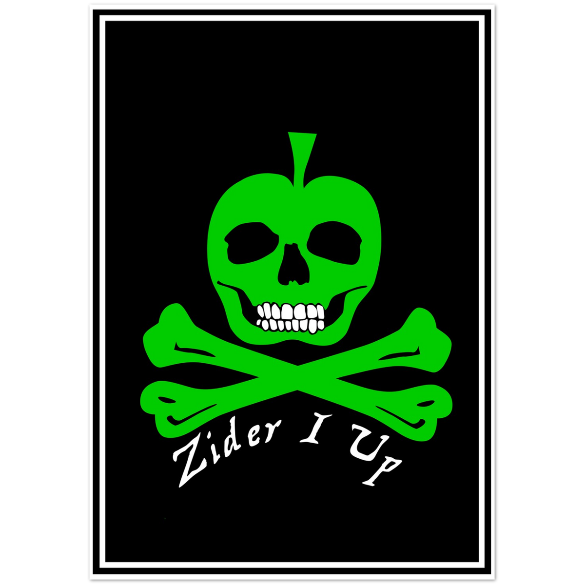 Apple Crossbones Zider | Pack of 10 Greeting Cards