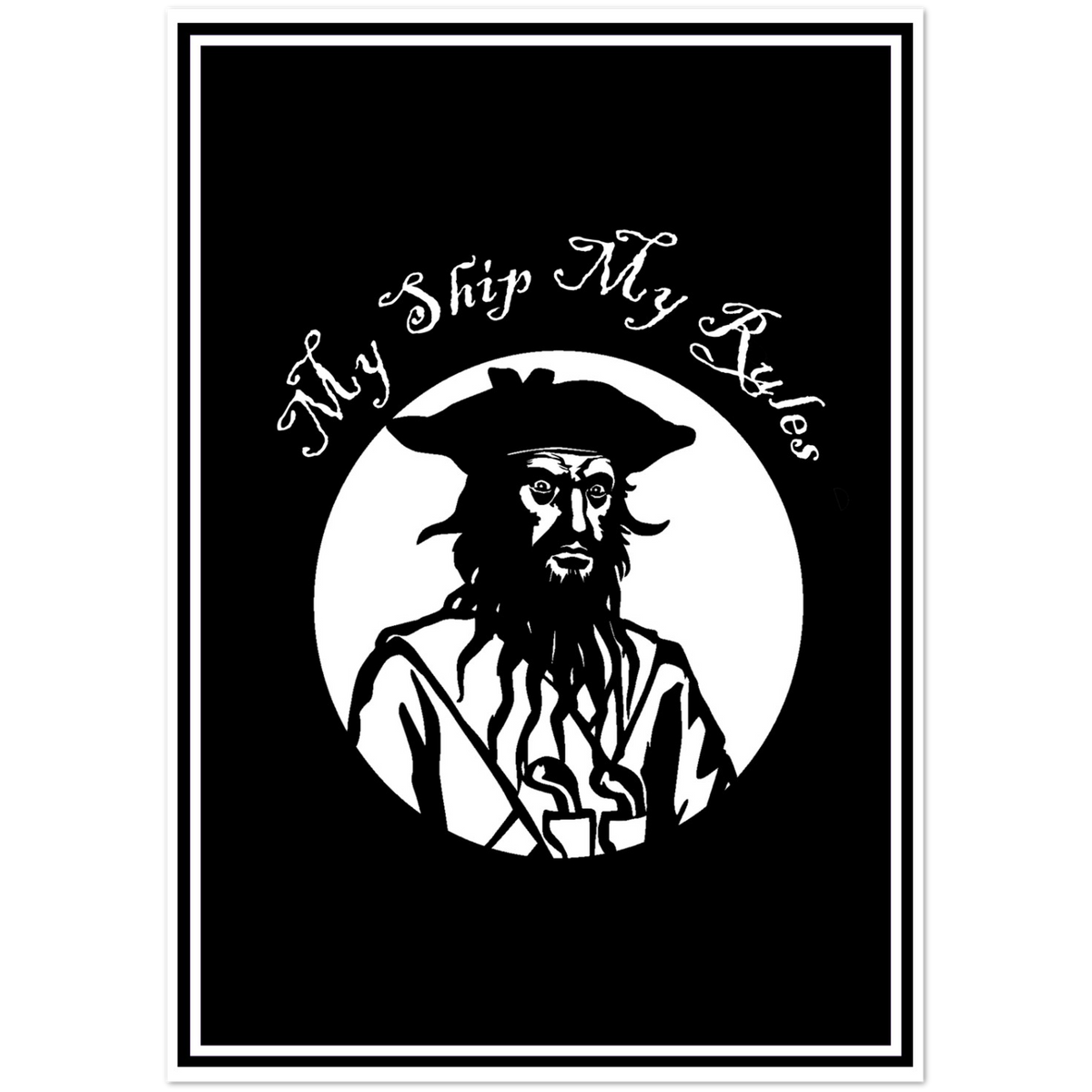 My Ship My Rules Blackbeard | Pack of 10 Greeting Cards