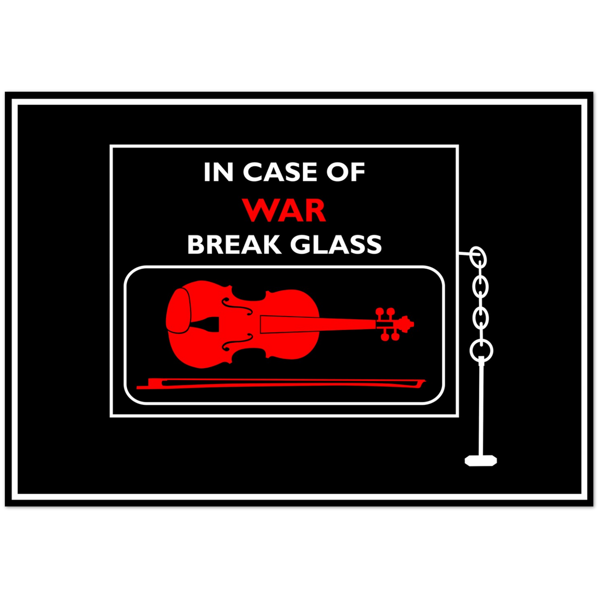 In Case of War Violin | Pack of 10 Greeting Cards