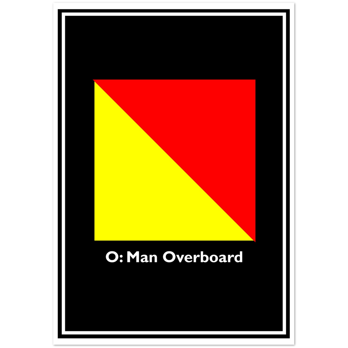 Shipping Flag Man Overboard | Pack of 10 Greeting Cards