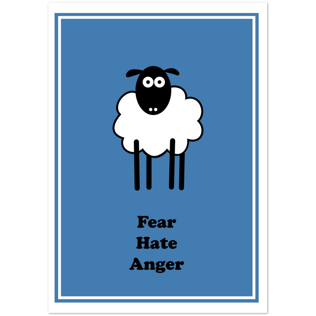 Fear Hate Anger | Pack of 10 Greeting Cards