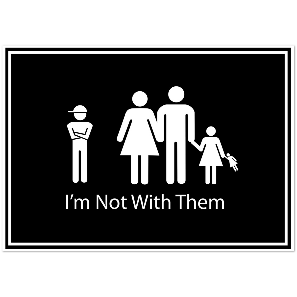 Not With Them | Pack of 10 Greeting Cards
