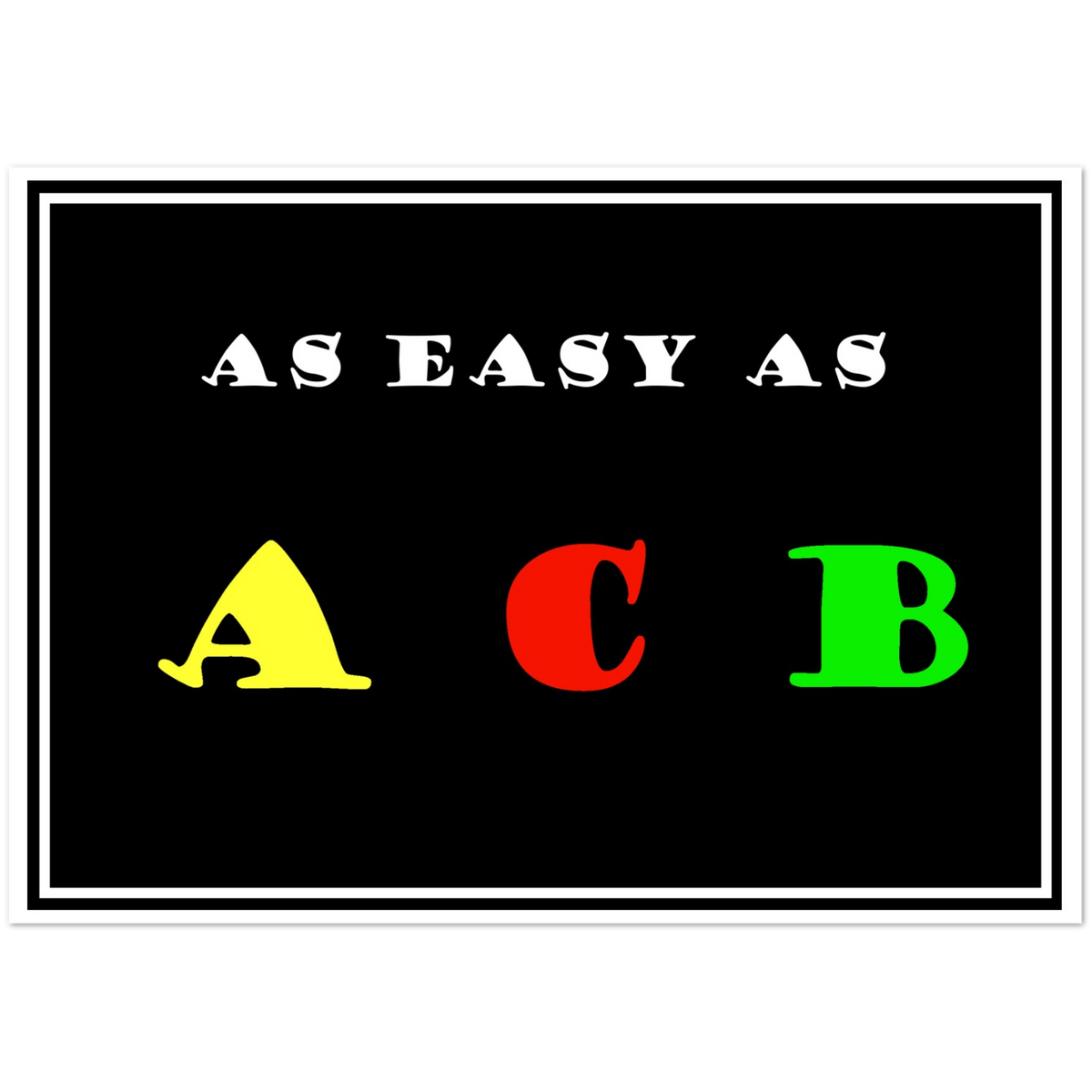 Easy As ACB | Pack of 10 Greeting Cards