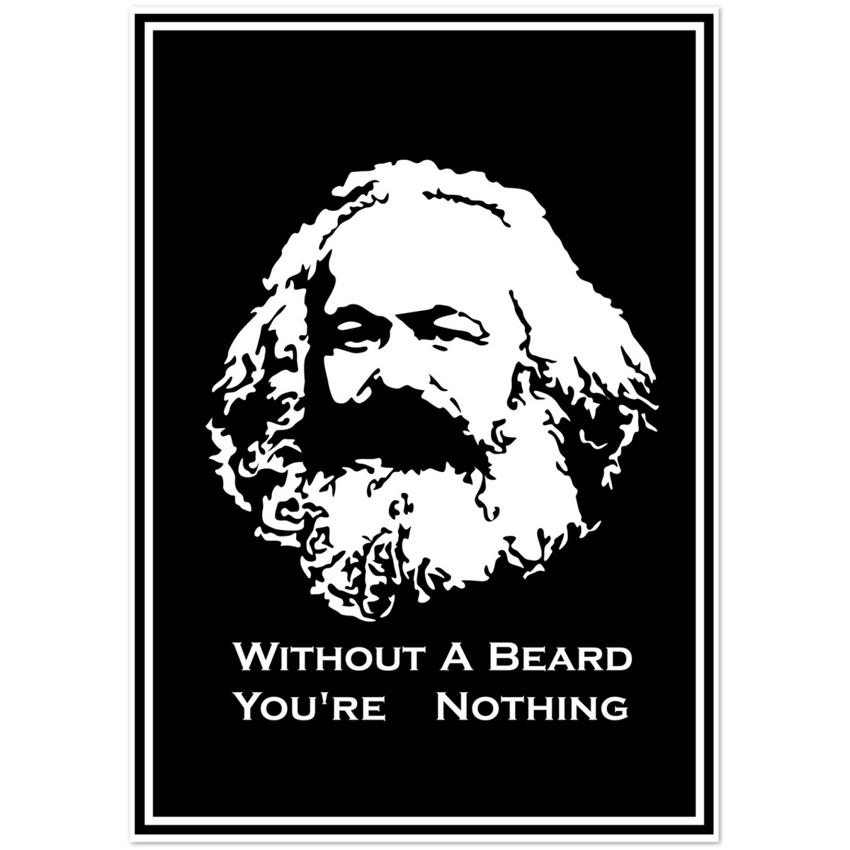 Without A Beard | Pack of 10 Greeting Cards