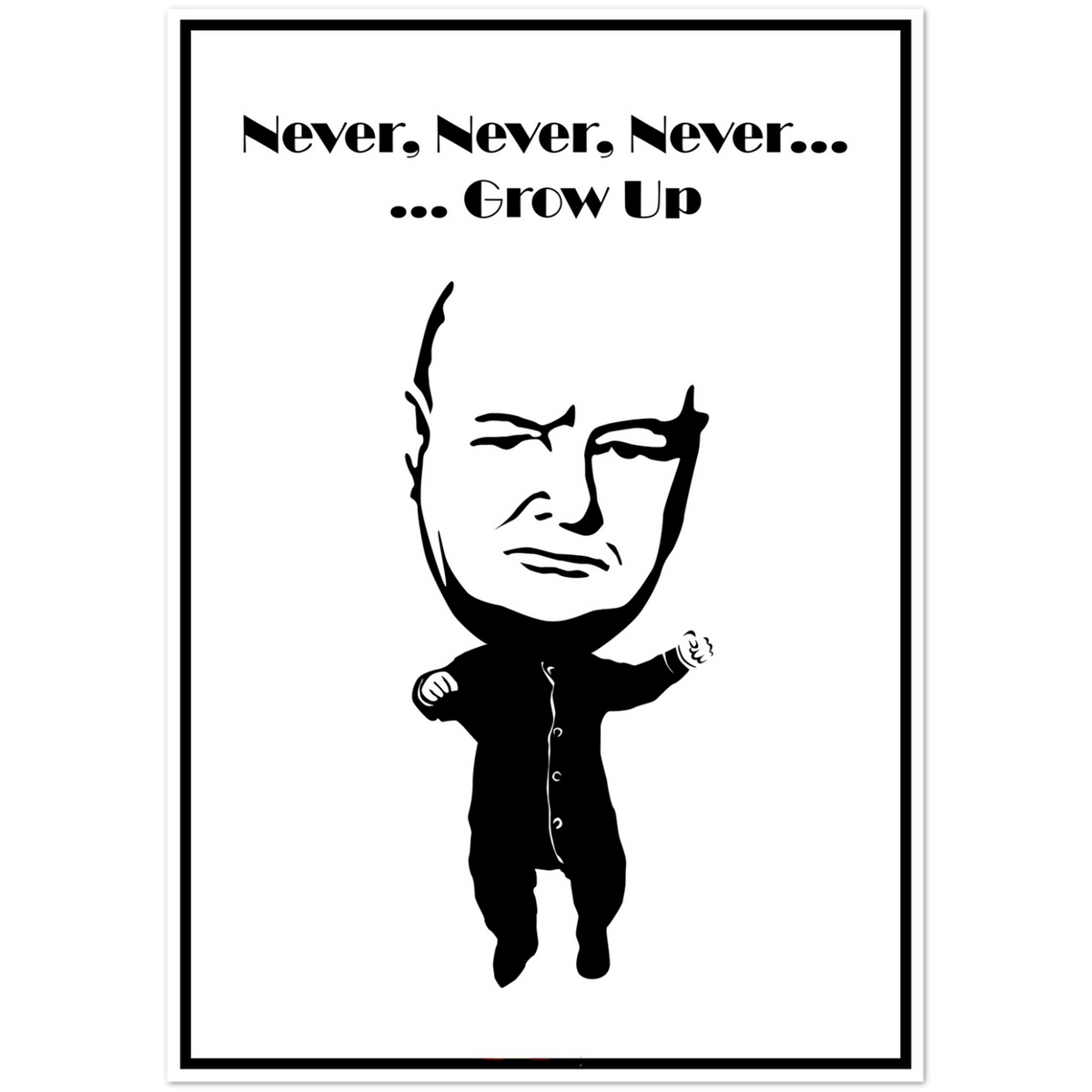 Churchill Never Grow Up | Pack of 10 Greeting Cards